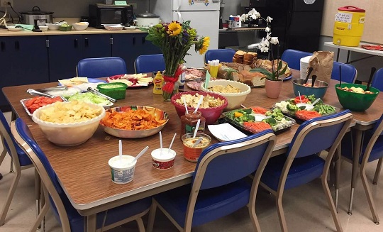 Staff potluck